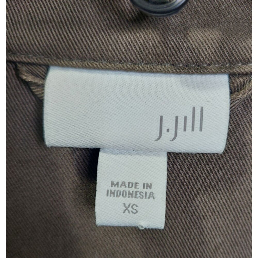 J. Jill Women's XS Lightweight Zip Jacket 100% Tencel Lyocell Olive Green Soft - Picture 3 of 12